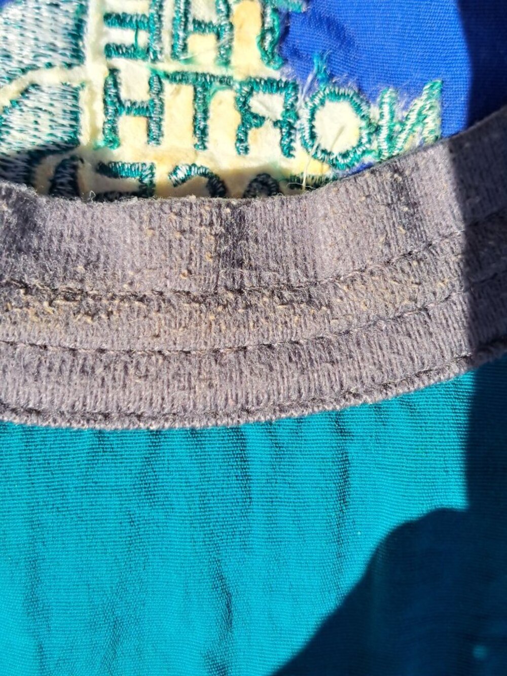 Vintage The North Face Colorful Mesh Soft Brim Hat Blue Teal Maroon Unisex - Picture 4 of 11